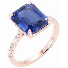 Afbeelding in Gallery-weergave laden, echte emerald saffier 4.50karaat ring vooraanzicht