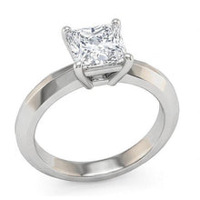 Afbeelding in Gallery-weergave laden, echte princess diamant 0.75karaat ring profielweergave