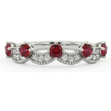 Afbeelding in Gallery-weergave laden, Diamanten trouwring 1.74 karaat Birma Ruby vrouwen sieraden