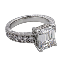 Afbeelding in Gallery-weergave laden, Diamanten verlovingsring 1,50 ct. Vintage stijl wit goud 14K