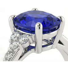 Afbeelding in Gallery-weergave laden, echte round diamant 3.50karaat ring zijaanzicht