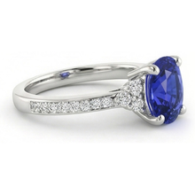 Afbeelding in Gallery-weergave laden, echte round diamant 3.50karaat ring drie kwart