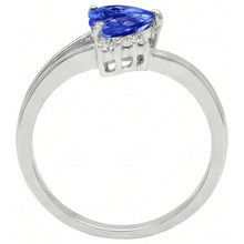 Afbeelding in Gallery-weergave laden, Diamanten verlovingsring hart lichtblauw saffier 2,25 karaat