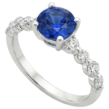 Afbeelding in Gallery-weergave laden, echte round diamant 3karaat ring zijaanzicht