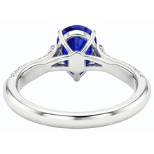 Afbeelding in Gallery-weergave laden, echte round diamant 3karaat ring zijaanzicht
