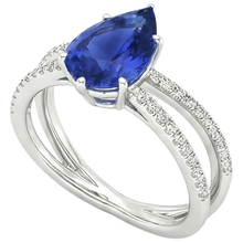 Afbeelding in Gallery-weergave laden, echte round diamant 5karaat ring zijaanzicht