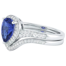 Afbeelding in Gallery-weergave laden, Diamanten verlovingsring set Peer Ceylon Sapphire 2,75 karaat