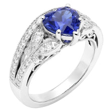Afbeelding in Gallery-weergave laden, echte round diamant 3karaat ring vooraanzicht