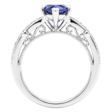 Afbeelding in Gallery-weergave laden, echte round diamant 3karaat ring profielweergave
