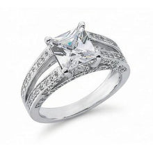 Afbeelding in Gallery-weergave laden, Echte Natuurlijke uit de aarde gewonnen Diamanten Jubileum Fantasie Ring 3.51 Karaat Princess Goud Wit