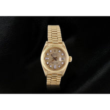 Afbeelding in Gallery-weergave laden, Diamanten wijzerplaat Rolex Presidential gouden horloge Champagne geborstelde wijzerplaat