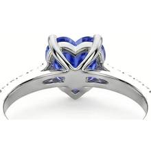 Afbeelding in Gallery-weergave laden, Diamond Engagement Srilanka Sapphire Ring Jacobsschelp Set Accenten 3 karaat