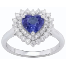 Afbeelding in Gallery-weergave laden, echte heart diamant 3karaat ring vooraanzicht