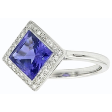 Afbeelding in Gallery-weergave laden, echte princess saffier 2karaat ring bovenaanzicht