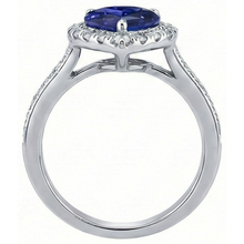 Afbeelding in Gallery-weergave laden, echte round diamant 4karaat ring bovenaanzicht