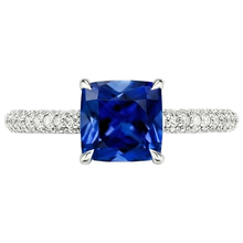 Afbeelding in Gallery-weergave laden, echte round diamant 3.25karaat ring profielweergave