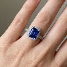 Afbeelding in Gallery-weergave laden, echte round smaragd 4karaat ring band detail
