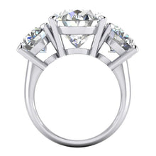 Afbeelding in Gallery-weergave laden, Drie Steen Echt Grote Ovale Diamant Ring