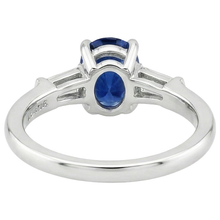 Afbeelding in Gallery-weergave laden, echte oval diamant 3karaat ring zijaanzicht
