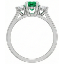 Afbeelding in Gallery-weergave laden, echte round smaragd 10.50karaat ring profielweergave