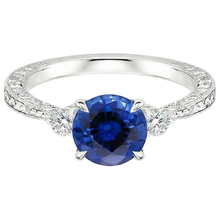Afbeelding in Gallery-weergave laden, echte round diamant 2.50karaat ring close-up detail