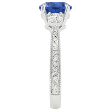 Afbeelding in Gallery-weergave laden, echte round diamant 2.50karaat ring profielweergave