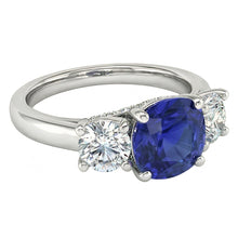 Afbeelding in Gallery-weergave laden, echte round diamant 2.50karaat ring profielweergave