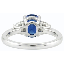 Afbeelding in Gallery-weergave laden, echte round diamant 2.50karaat ring zijaanzicht