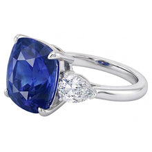 Afbeelding in Gallery-weergave laden, echte pear diamant 3.50karaat ring bovenaanzicht