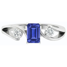 Afbeelding in Gallery-weergave laden, echte round saffier 1.75karaat ring profielweergave