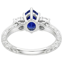 Afbeelding in Gallery-weergave laden, echte round diamant 5karaat ring zijaanzicht