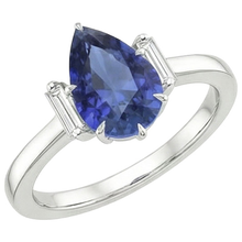Afbeelding in Gallery-weergave laden, echte pear diamant 3karaat ring zijaanzicht