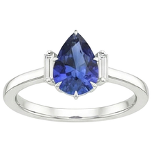 Afbeelding in Gallery-weergave laden, echte pear diamant 3karaat ring bovenaanzicht