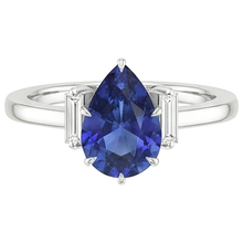 Afbeelding in Gallery-weergave laden, echte pear diamant 3karaat ring profielweergave