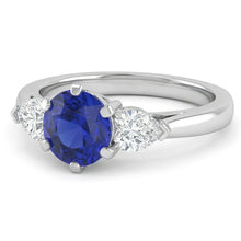 Afbeelding in Gallery-weergave laden, echte round diamant 1.25karaat ring bovenaanzicht