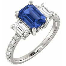 Afbeelding in Gallery-weergave laden, echte round diamant 4.50karaat ring zijaanzicht
