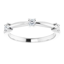 Afbeelding in Gallery-weergave laden, Drie Stenen Echt Diamanten Ring 0,90 Karaat 14K Witgouden Sieraden