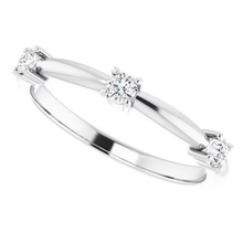 Afbeelding in Gallery-weergave laden, Drie Stenen Echt Diamanten Ring 0,90 Karaat 14K Witgouden Sieraden