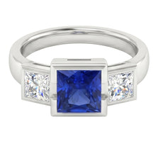 Afbeelding in Gallery-weergave laden, echte diamant 2karaat ring bovenaanzicht