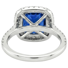 Afbeelding in Gallery-weergave laden, echte round saffier 3.25karaat ring op wit