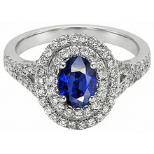 Afbeelding in Gallery-weergave laden, Natuurlijke Saffier Ring 11.25ct - Witgoud 14K