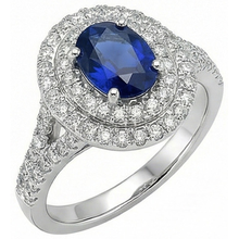 Afbeelding in Gallery-weergave laden, Natuurlijke Saffier Ring 11.25ct - Witgoud 14K