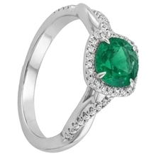Afbeelding in Gallery-weergave laden, echte round smaragd 2.50karaat ring profielweergave