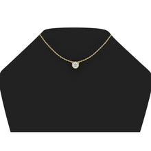 Afbeelding in Gallery-weergave laden, Echt Bezel Diamanten Hanger 1 Karaats Hondenoor Met Ketting