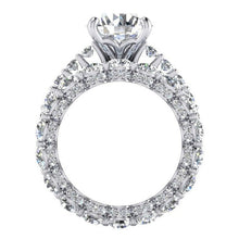 Afbeelding in Gallery-weergave laden, Echt Diamant Ring En Eeuwigheid Band Invoegen Set