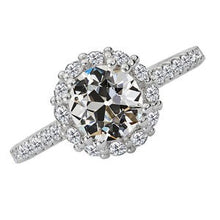 Afbeelding in Gallery-weergave laden, Echt Diamant Ronde Oude Mijn Geslepen Halo Verlovingsring 5,50 Karaat Witgoud