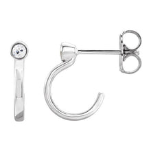 Afbeelding in Gallery-weergave laden, Echt Diamant Witgouden Dames Open Hoepel Oorbellen Oude Mijnwerker Ring set 2 Karaat