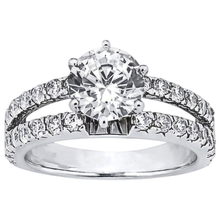 Afbeelding in Gallery-weergave laden, Echt Diamanten Verlovingsring Split Shank Prong Setting 2,50 Karaat WG 14K