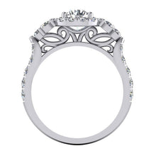 Afbeelding in Gallery-weergave laden, Echt Halo Diamanten Verlovingsring Voor Vrouwen
