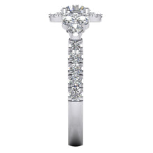 Afbeelding in Gallery-weergave laden, Echt Halo Diamanten Verlovingsring Voor Vrouwen